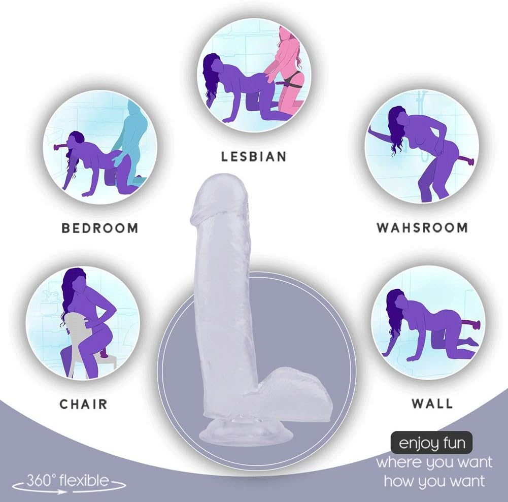 Naulici MPOWK - Transparent Glass Dí-l&dɔ Massage Wand Relax Women&Men Waterproof Artificial Design