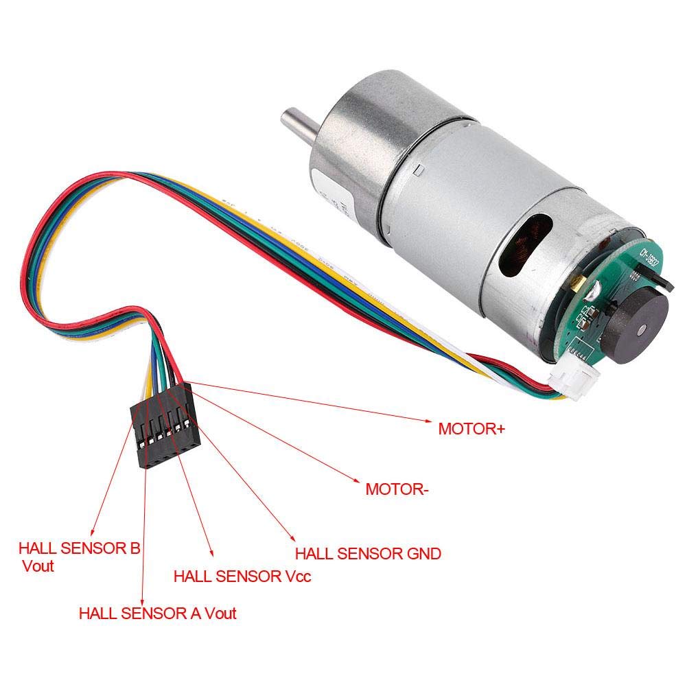 Motoriduttore DC 12V/24V 10-1500 RPM - Con Encoder, Grande Coppia, Per Applicazioni Industriali E DIY - Foto 9