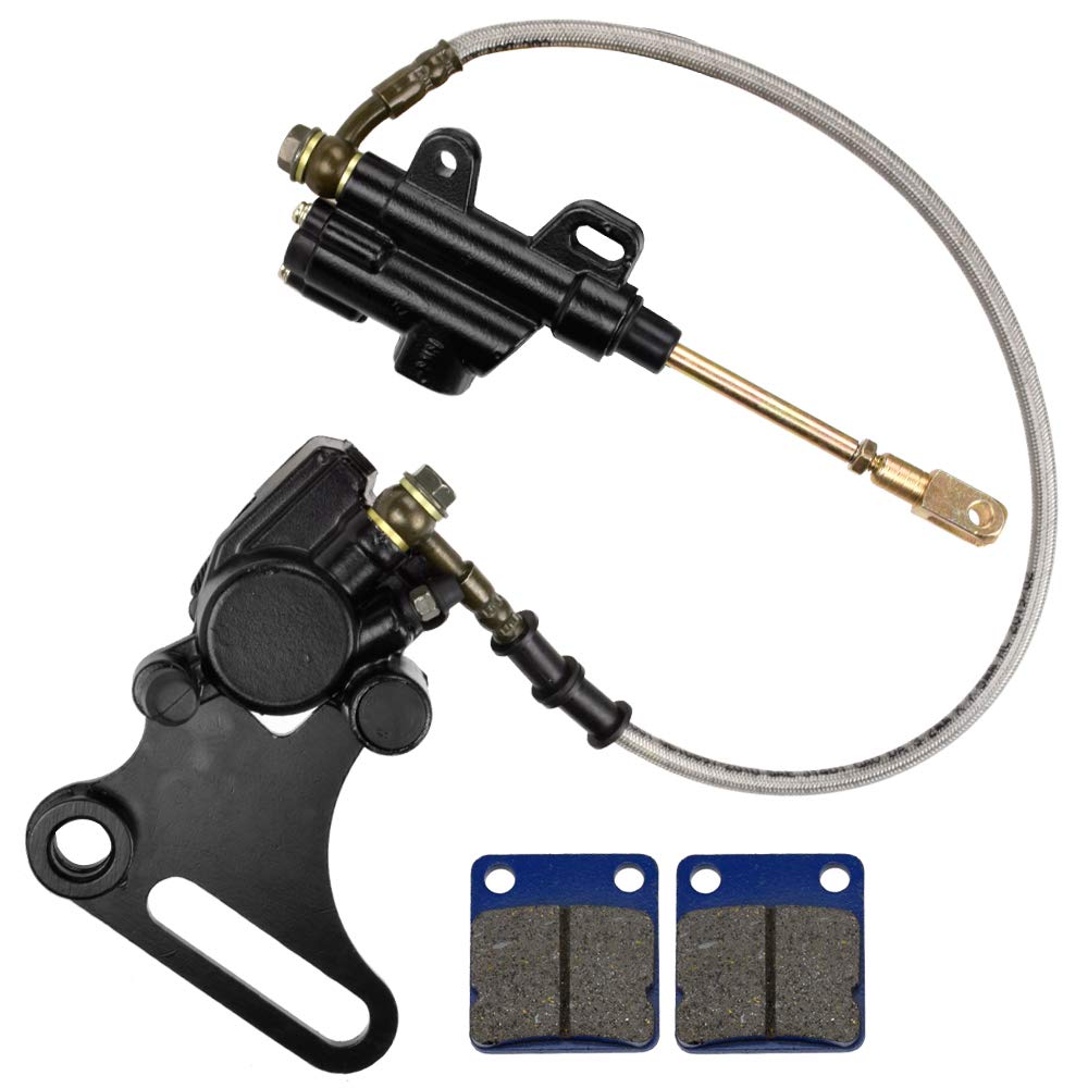 Photo 1 of HIAORS Rear Brake Assembly Master Hydraulic Cylinder Caliper with Replaced Disc Brake Pad Coolster 15MM Wheel Axle for SSR 125cc 110cc Dirt Bike Pit Bike KLX BBR CRF TTR SDG 107 50cc 70cc Part