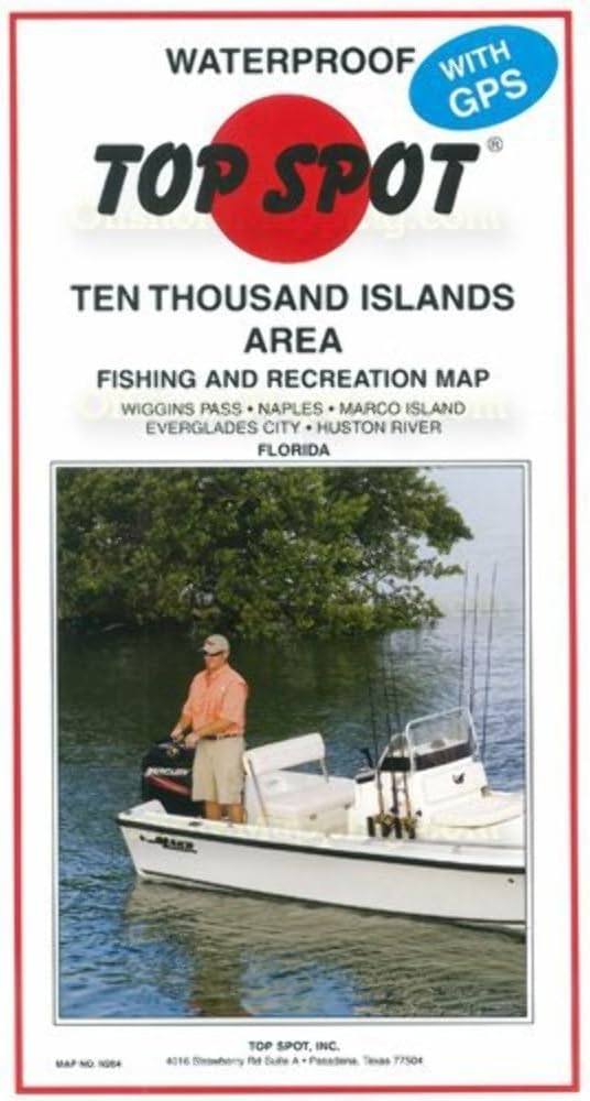Top Spot Map N204 10 Thousand Islands Florida Area Fishing and Recreation Map