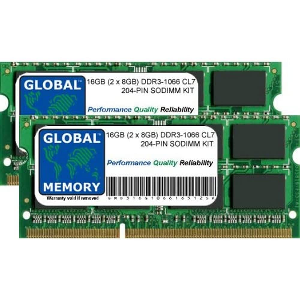 16GB (2 x 8GB) DDR3 1066MHz PC3-8500 SODIMM MEMORY RAM KIT COMPATIBLE WITH INTEL IMAC 27" i5 2.66GHz/i7 2.8GHz (LATE 2009)