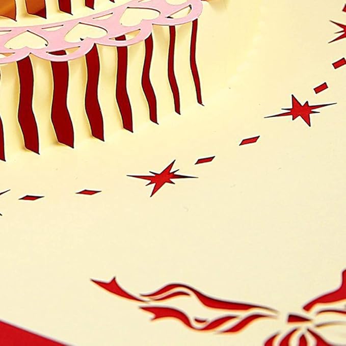 Biglietto Dauguri Di Compleanno In 3d Monbedos Inviti Di Nozze Red Idea Regalo Per La Festa Della Mamma O Festa Di Compleanno Carta Regalo Con Torta Biglietti Di Auguri Casa E Cucina