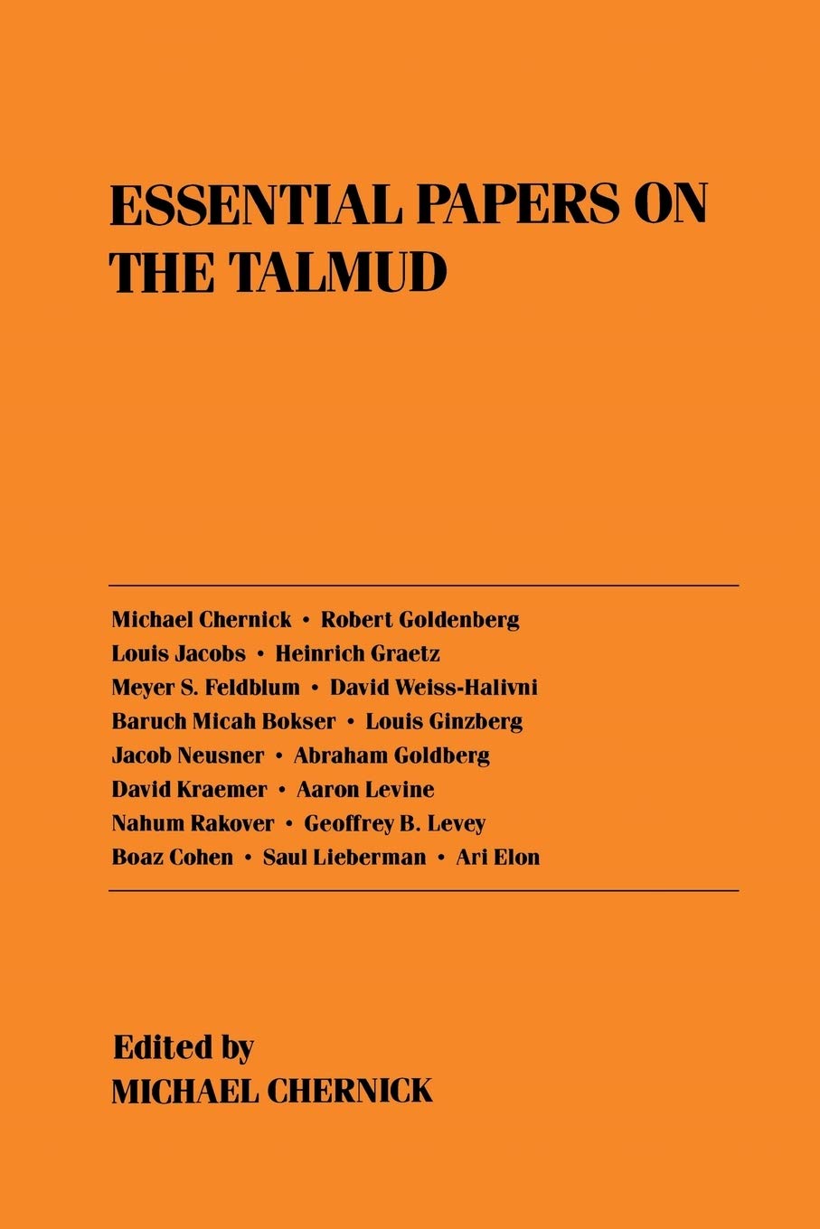 Essential Papers on the Talmud (Essential Papers on Jewish Studies