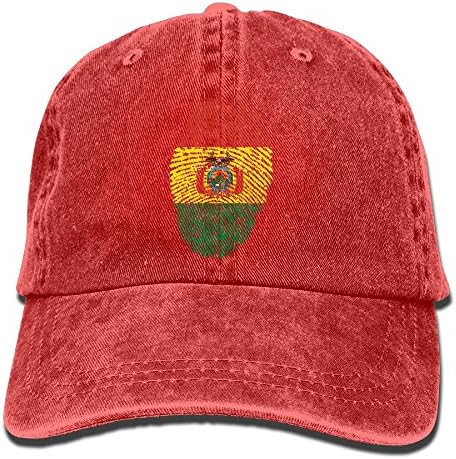 Bolivia National Flag Plain Adjustable Cowboy Cap Denim Hat for Women and Men