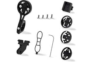 GRQUSTO Aero Bars Bike Computer Mount, 22.2mm TT Handlebar Mount for Garmin Edge Wahoo Element Bolt Mini Bryton Cateye with GoPro Action Camera and Bike Light Attachment
