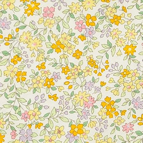 Amazon ボロニア ブロード生地 50cm単位販 布 コットンこばやし イエロー 布 生地 通販