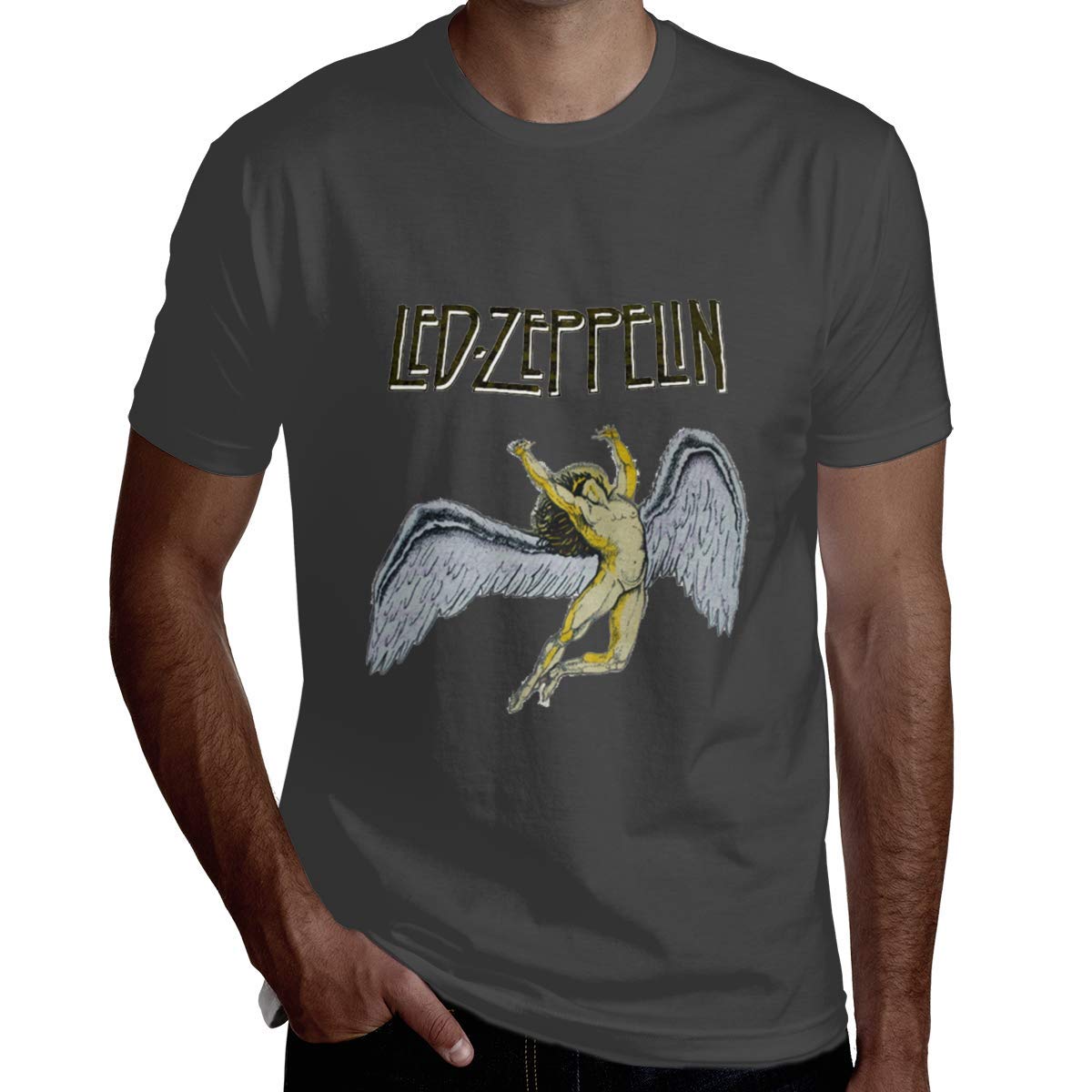 Buy Men Led Zeppelin Angel Combed Crewneck ShortSleeve TShirts