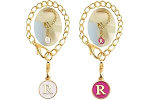 YEINLAN 2 Pcs Initial A-Z Letter Charms Accessories For Stanley Cup, Name Id Letter Handle Charm For Stanley 30&40 Oz Tumbler,Water Cup Handle Identification Letter Charm