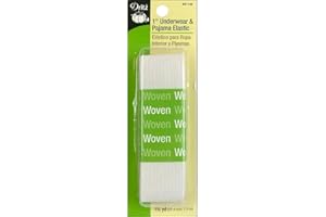 Dritz 9311W Underwear & Pajama Woven Elastic, White, 1-Inch by 1-1/4-Yard