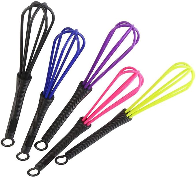 Fouet De Cuisine Portable Mini - Coloré - Poignée Confortable - Pour Mélanger œufs, Pâtes, Sauces - Matériau POM+PP Durable - Facile à Ranger Et Nettoyer