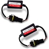 CouTunp 2PCS Car LED CAN Bus Decoder, H8/H9/H11 Canbus Decoder, Waterproof Anti Flicker Harness Adapter for LED Light Systems, Error Code Canceler for Turn Signal &amp; Fog Lights