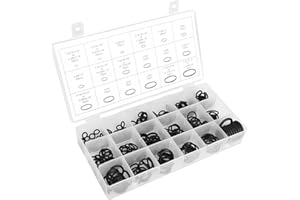 Bittwee 225PCS Car O-Ring Assortment Kit Set with Storage Box, 18 Size Rubber Auto Gasket Washer AC System Seal Kit for Plumbing Faucet Mechanic Repair Air Gas Connection, Universal Fit
