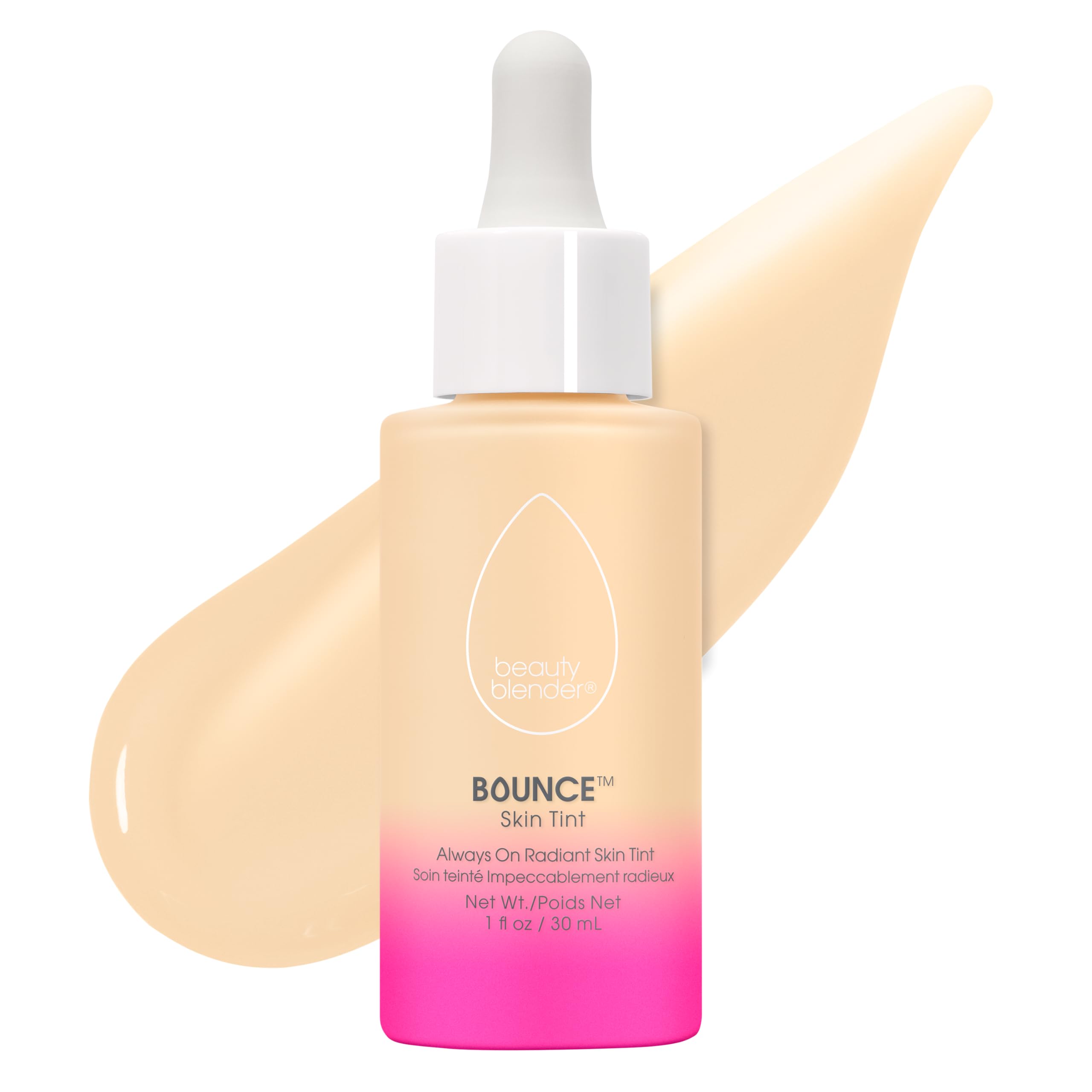 Photo 1 of Beautyblender 12-Hour Always on Radiant Skin Tint, Breathable Serum Foundation Stays Put for All Day Long Wear, Infused with Hyaluronic Acid & Niacinamide, Light 1
