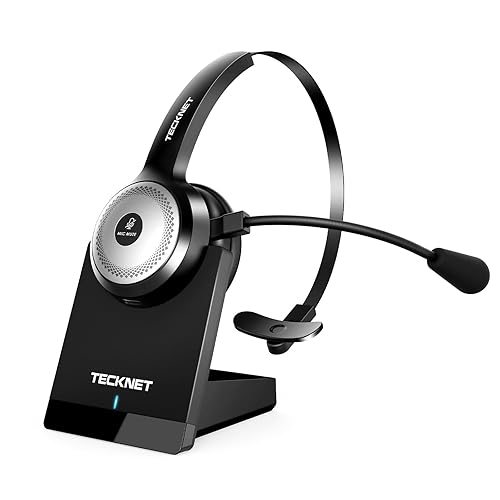 TECKNET Bluetooth Headset with Microphone for PC, USB Wireless