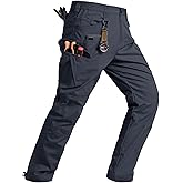 TBMPOY Men's Water Resistant Cargo Work Pants Ripstop Tactical Hiking Military Construction Outdoor Pants 10 Pockets