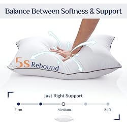 JOLLYVOGUE Pillows Queen Size Set of 4 for