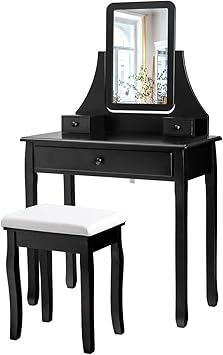 Amazon Com Giantex Vanity Set With Large Drawer And 2 Removable