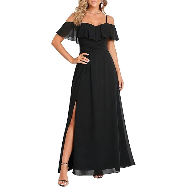 Amazon.com: Sunfay Women's A-Line Pleated Cold-Shoulder Chiffon Long Bridesmaid Dress Dark Burgundy 8 : Everything Else Amazon.com: Sunfay Women's A-Line Pleated Cold-Shoulder Chiffon Long Bridesmaid Dress Dark Burgundy 8 : Everything Else