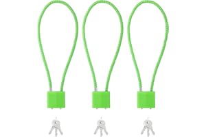 DELSWIN Cable Gun Locks with Keys - 15" Keyed Cable Gun Lock Heavy Duty Helmet Lock Fits Pistols Rifles Shotguns Handguns BB Guns