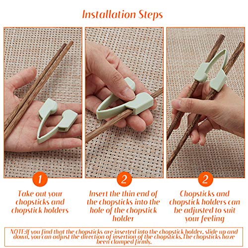 Learning Chopstick Helpers Attachable Training Chopsticks Hinges