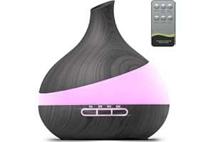 HJTHJT 500ML Essential Oil Diffuser: Aroma Diffuser with Remote Control for Hotel Spa Yoga Room - Humidifiers for Bedroom with 14 Colors LED Night Light for Kids/Women Home Relaxation
