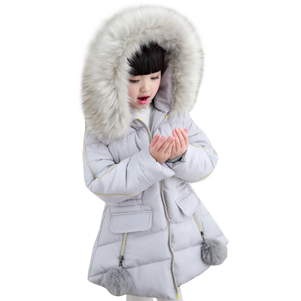 LSERVER Little Big Girl Winter Parka Warm Down Coat Puffer Jacket Down