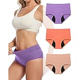 Gladbecke Period Underwear for Women Heavy Flow – Leakproof Cotton Menstrual Panties 3 Pack (Runs small. Size up)