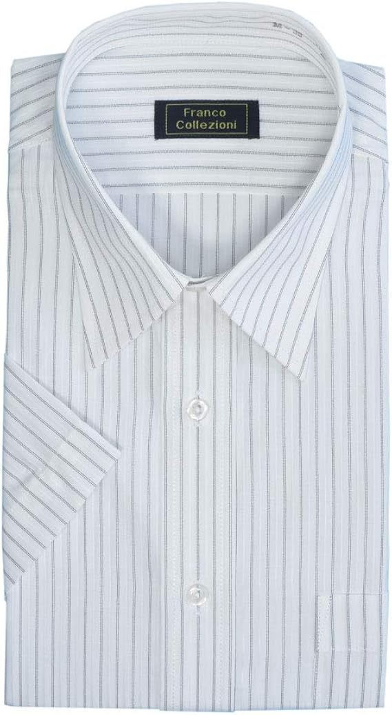 Amazon 半袖 形態安定 ワイシャツ メンズ S M L レギュラータイプ ホワイト ブルー ピンク チェック ストライプ ビジネス 紳士 シャツ 通販