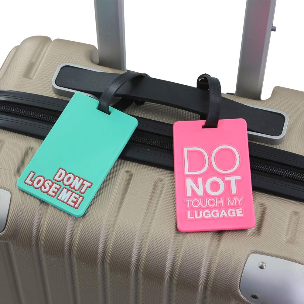  | Mziart Funny Luggage Tags Set of 6 Colorful Unique Travel Baggage Bag Tags Suitcase Identify Labels for Women Men | Luggage Tags