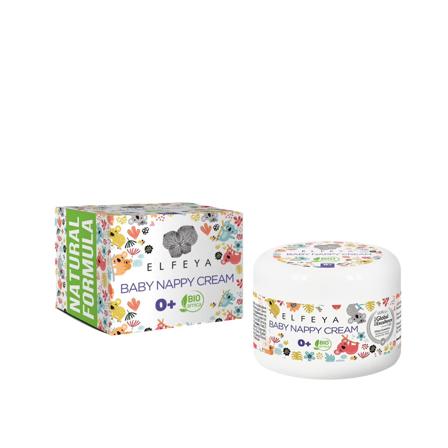 Elfeya Cosmetics Sweet Dreams Baby Nappy Cream. With Organic Arnica Extract And Beeswax. Suitable For Babies 0+. Improves The Skin's Healing Properties And Relieves Inflammation - 100 ml