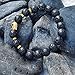 Earth Therapy Buddha Root Chakra Lava Rock Bracelet - Gold Plated Volcanic Lava Healing Buddha Bracelet for Men, Women, and Yogis