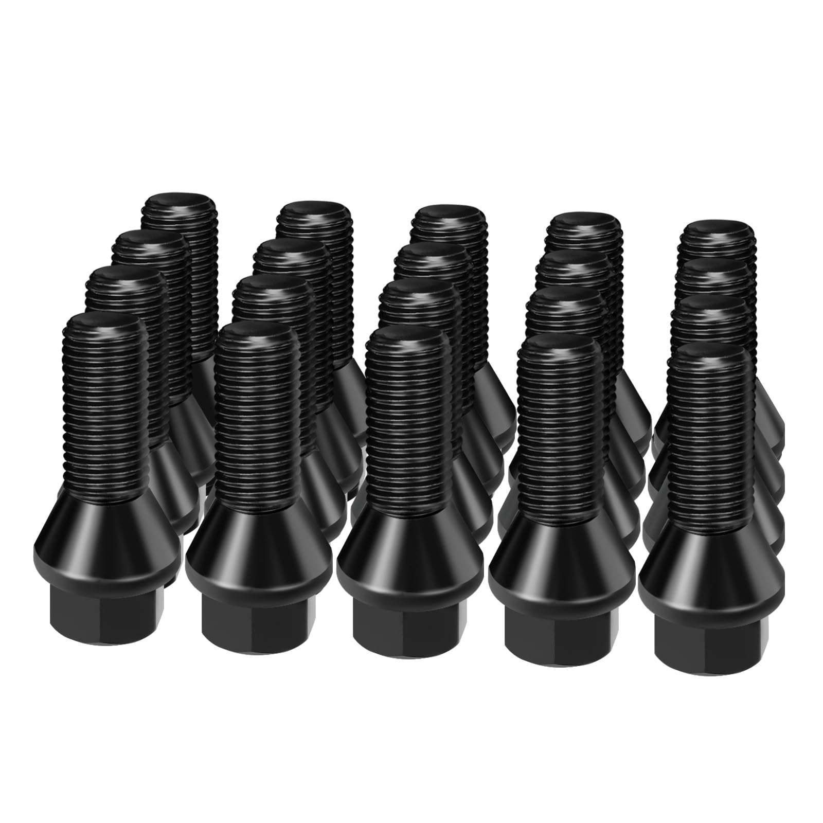 Photo 1 of Dynofit 14x1.5 Lug Bolts Compatible with Audi,27mm Shank 52mm Tall Conical Seat Aftermarket Wheel Bolts