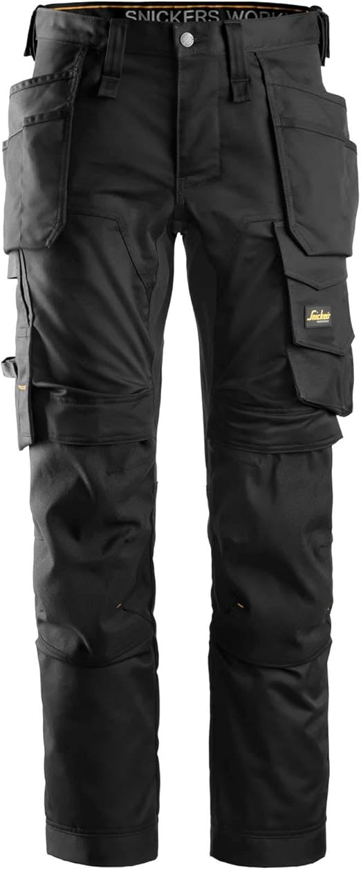 Snickers 6241 AllroundWork Slim Fit Trousers Holster Pockets Black 30" 32" Amazon.co.uk Clothing