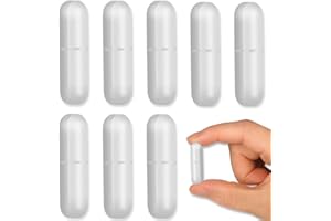 Ckepvo Magnetic Stir Bar 8Pcs - 30mm PTFE Coated Laboratory Stir Bars for Industrial/Agricultural Stir Plate, High-Temp Resistant &Smooth Rotation (White) (8)