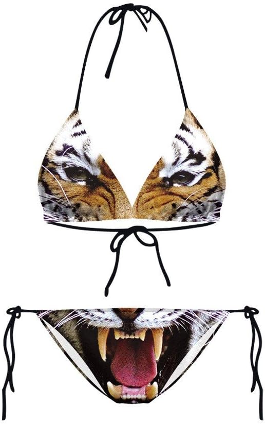 WHLTX Stylish Swimsuit Two Piece Sexy No Steel-Stamp Leopard Print Strap Is Also Bikini