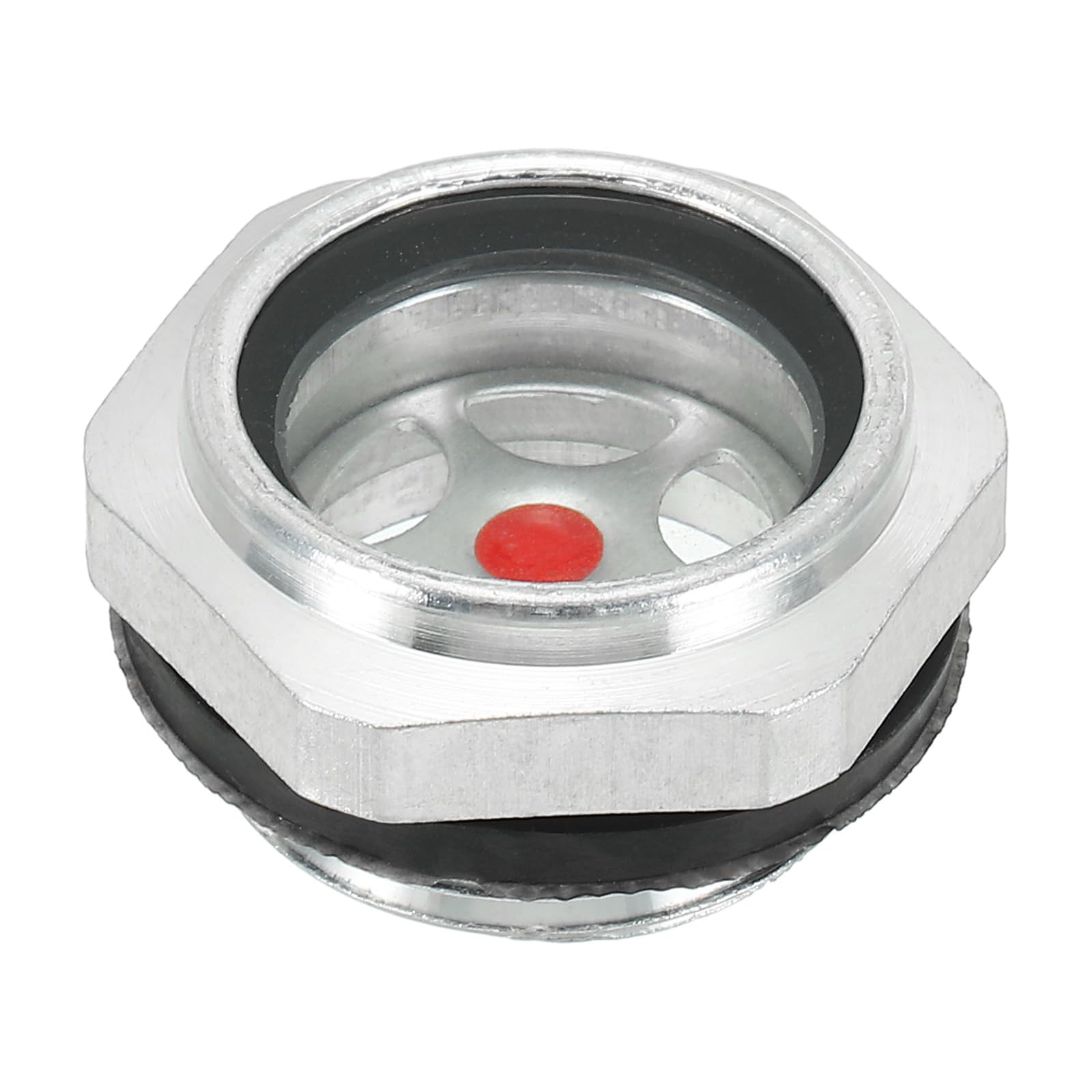 PATIKIL Air Compressor Oil Sight Glass, M27x2 Male Thread Aluminum Alloy Oil Liquid Level Gauge Air Compressor Parts with O-Ring