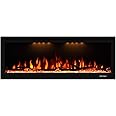 Valuxhome Electric Fireplace, Fireplace, Recessed and Wall Mounted Fireplaces for Living Room with Remote, Overheating Protection, Logset and Crystal, Touch Screen, 1500W/750W, Black, 42" l17.72h