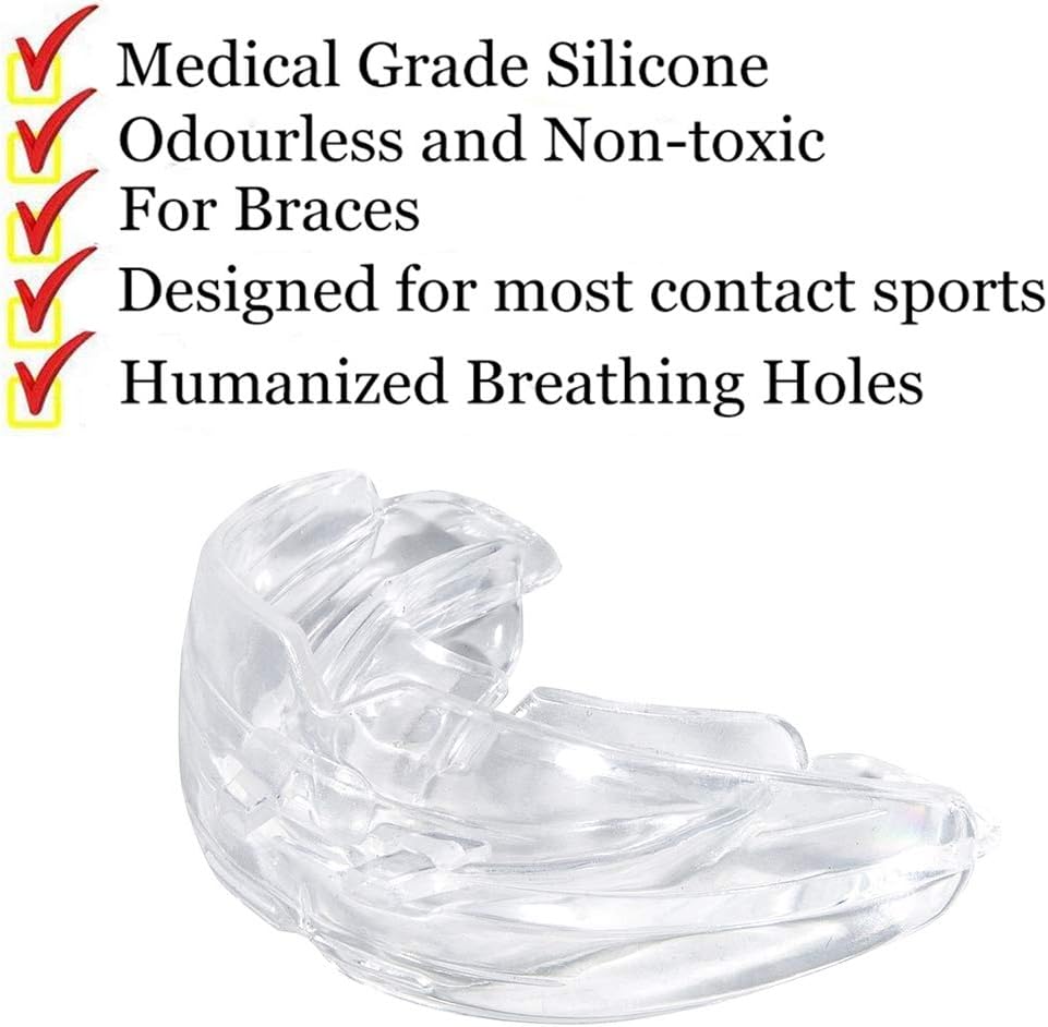 GuardTians Mouth Guard, Double Braces Mouthguard, Youth Football Mouth Guard Sports, No Boiling Required, Premium Quality Teeth Protection : Sports & Outdoors