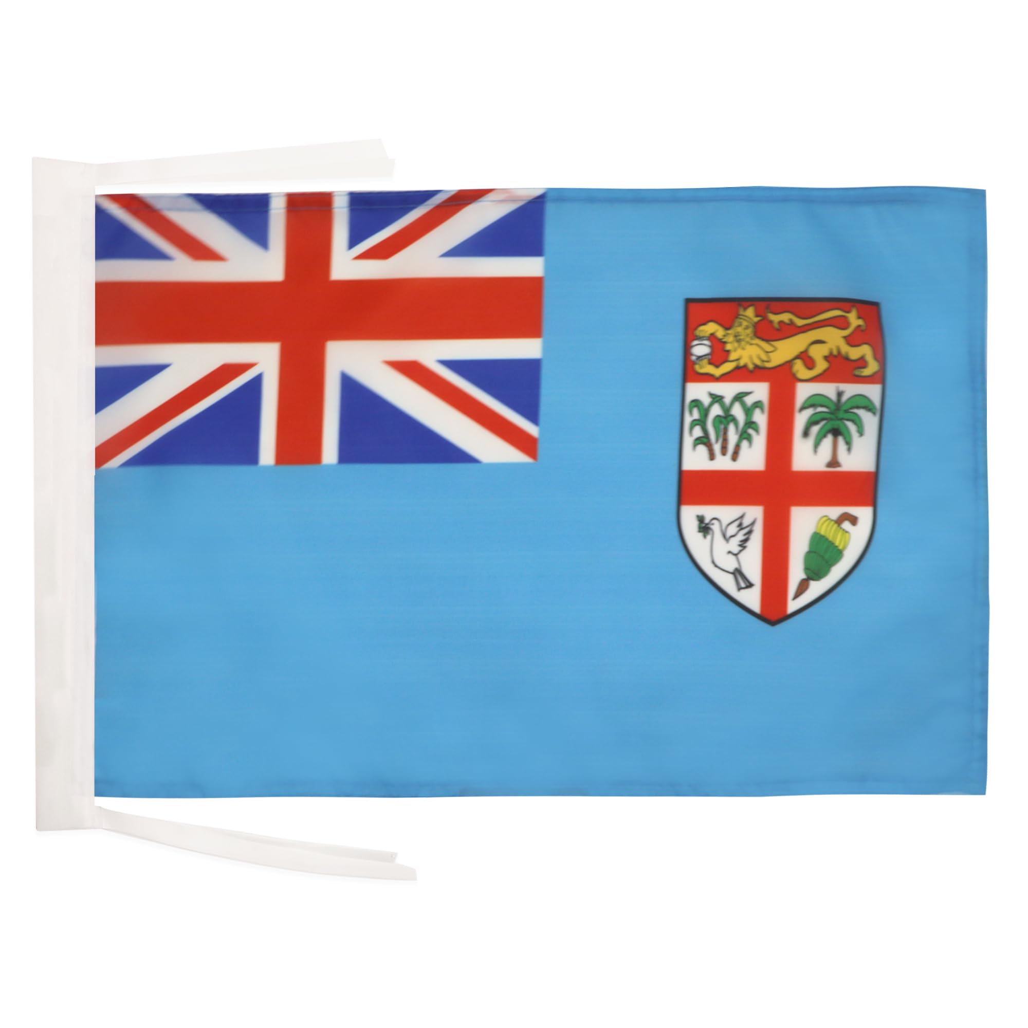 AZ FLAG - Fiji Flag - 18'' x 12'' - 100% Polyester Fijian Small Banner with Two Cords - Fade Resistant - Vivid Colors - 18x12 in - 45x30 Cm โ image 1