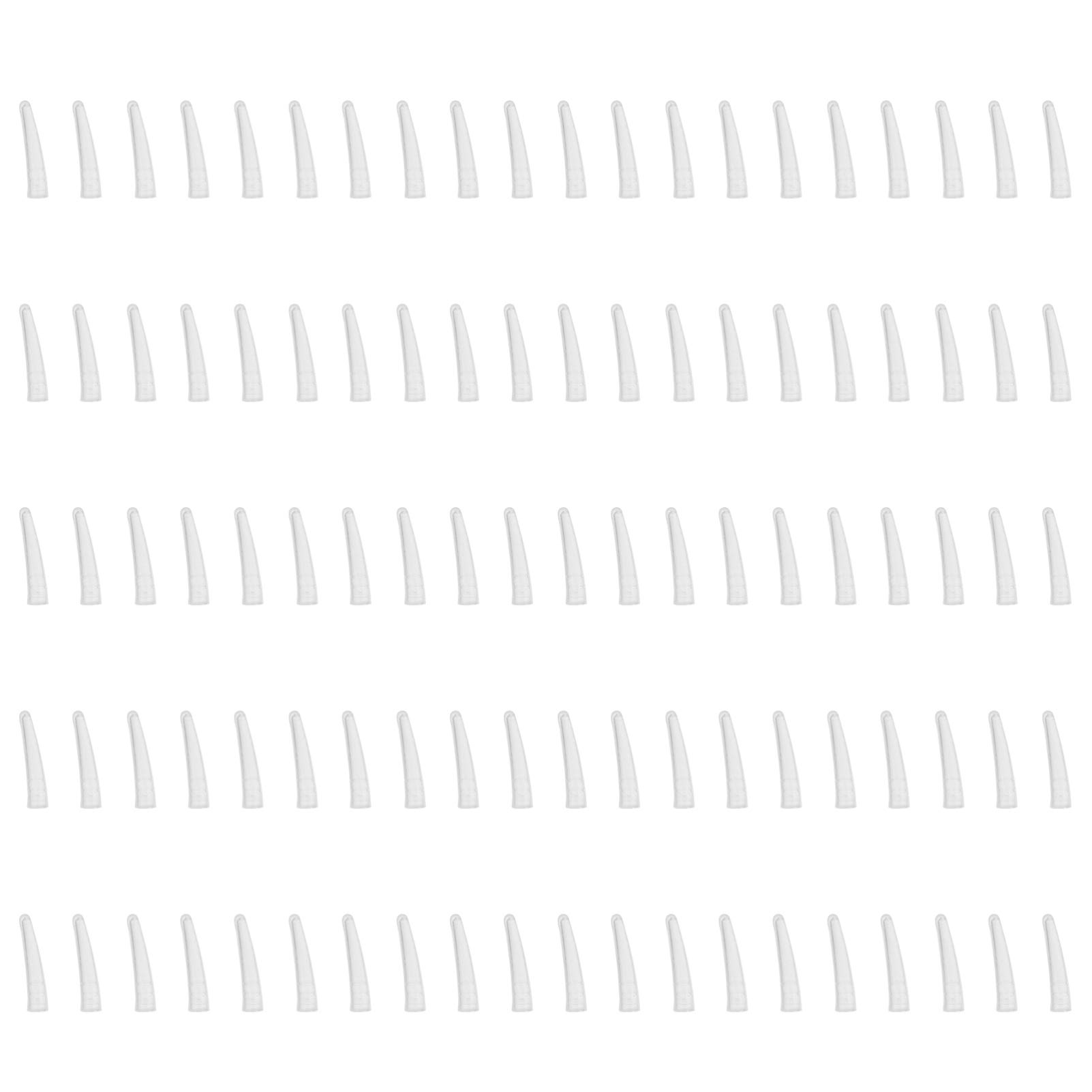 ULTECHNOVO 100Pcs Silicone Tweezers Cover Transparent Nail Nipper Protective Cover Anti-dust Non-Slip Tweezer Tip Cover Cap Replacement for Tweezer Nipper