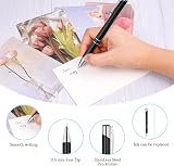 AUAUY Ballpoint Pens 12 Pcs Retractable Aluminum 1 mm Black Ink view 3