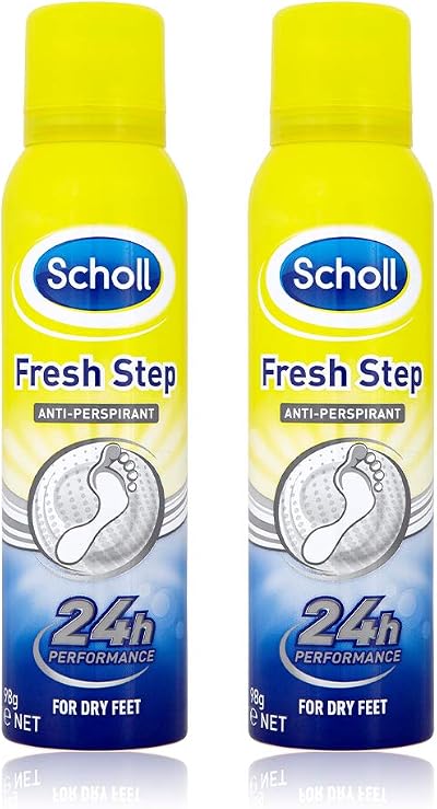 Scholl Fresh Step Anti-Perspirant Foot Spray 150ml Pack of 2