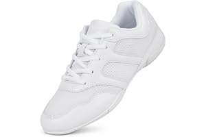 CADIDL Cheer Shoes for Women White Cheerleading Athletic Dance Shoes Girls Flats Tennis Walking Sneakers