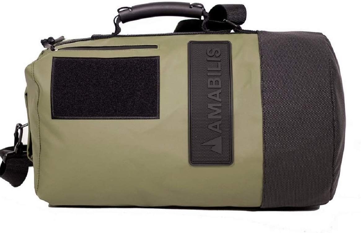 Amabilis Dave Jr Water Resistant, Heavy Duty Tactical Duffel Bag, 18 x 10 Inches - 23 Liters/1413 cu.in.