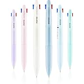 IPURTER 6-Pack 4-Color Gel Pens, 0.5mm Fine Point, Quick-Dry Ink, Soft Grip | Multicolor Gel Pens, waterproof ink and instant color switching for school, office, Nurses, journaling and note-taking.