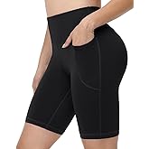 Runhit Biker Shorts Women with Pockets - 8''/5''/3'' High Waisted Yoga Workout Gym Spandex Tummy Control Shorts