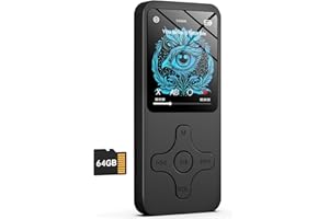 AOVLY Nightingale Ⅲ :The Ultimate MP3 to Energize Your Day.Mp3 Player with Bluetooth,64GB, HiFi Lossless Sound Quality,Speaker,FM Radio,Recording,Photo,Video,e-Book