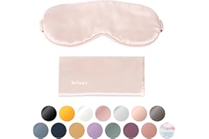 Blissy Silk Sleep Mask - Silk Eye Sleeping Mask for Women & Men for Total Blackout - 100% Pure Mulberry Silk, 22 Momme 6a Fibers - Blindfold Silk Sleep Mask Side Sleeper Eye Cover (Pink)