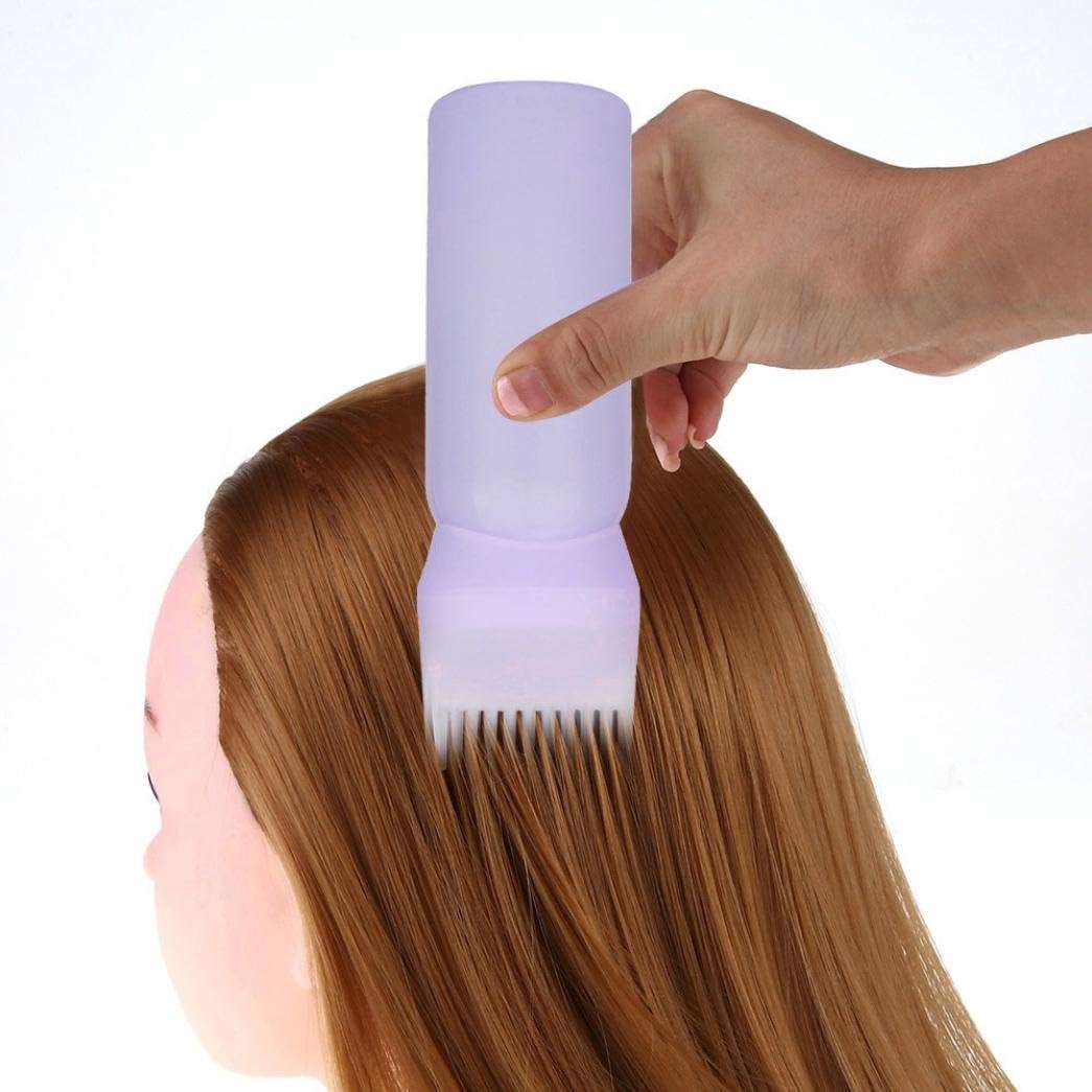 LtrottedJ Hot Hair Dye Bottle ，Applicator Brush Dispensing Salon Hair Coloring Dyeing
