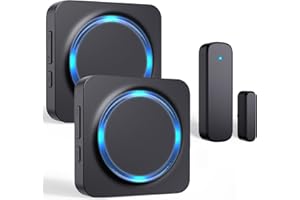 BITIWEND Door Chime, Door Chimes When Door Opens, Door Sensor Door Open Alarm with 600 FT Range, 32 Chimes 5 Adjustable Volume, Door Ringer Alert for Business/Home/Kids When Entering (2Receivers+1Sensor)